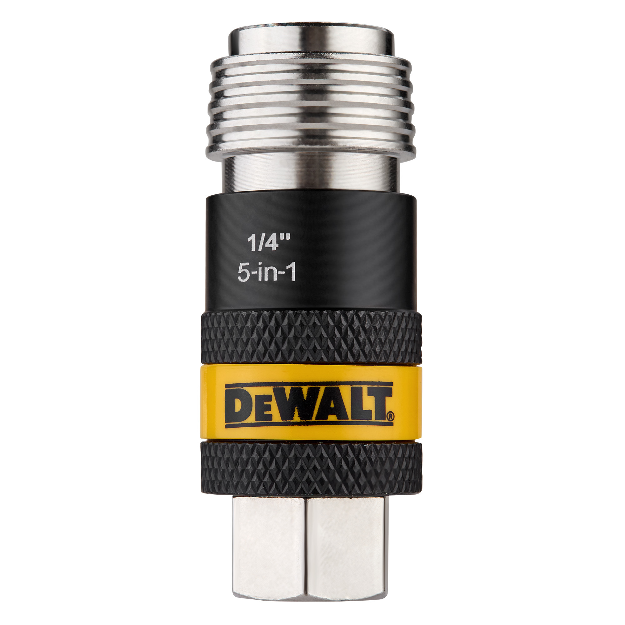 DEWALT 5-in-1 Universal Safety Coupler, 1/4'' NPT-Female, Model# DXCM036-0233
